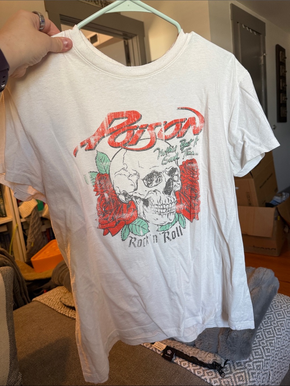 Poison White Graphic Tee - Women's Short Sleeve Rock Top